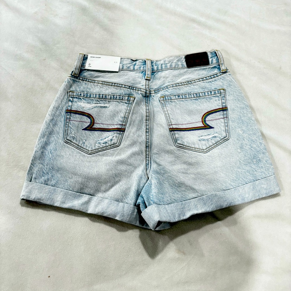 American eagle high rise mom shorts size 0 25W